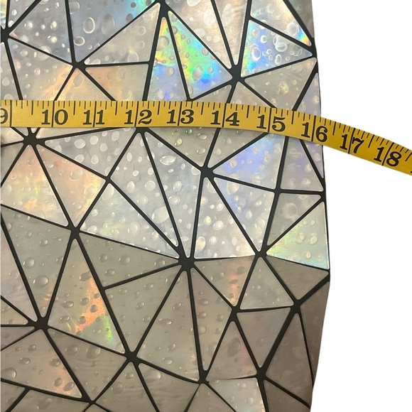 Iridescent Holographic Geometric Backpack. NWT - Picture 8 of 9